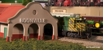 The Boonville Station, scratch-built by Stephen Priest